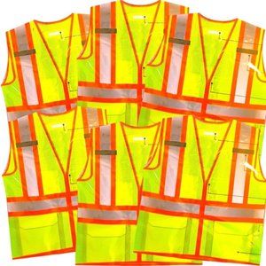 COMFITWEAR High Visibility Safety Vests for Construction,Work School(6,X-LARGE)